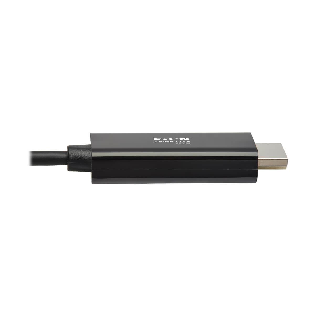 TRIPP LITE USB-C to HDMI Adapter Cable (M/M) - 3.1, Gen 1, Thunderbolt 3, 4K @ 60 Hz, Converter on HDMI End, Black 6ft 1.8m