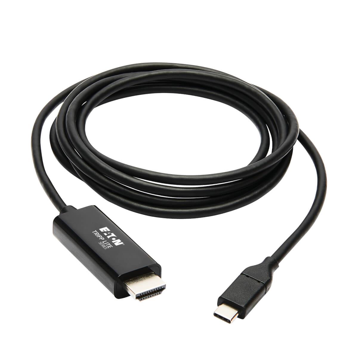 TRIPP LITE USB-C to HDMI Adapter Cable (M/M) - 3.1, Gen 1, Thunderbolt 3, 4K @ 60 Hz, Converter on HDMI End, Black 6ft 1.8m