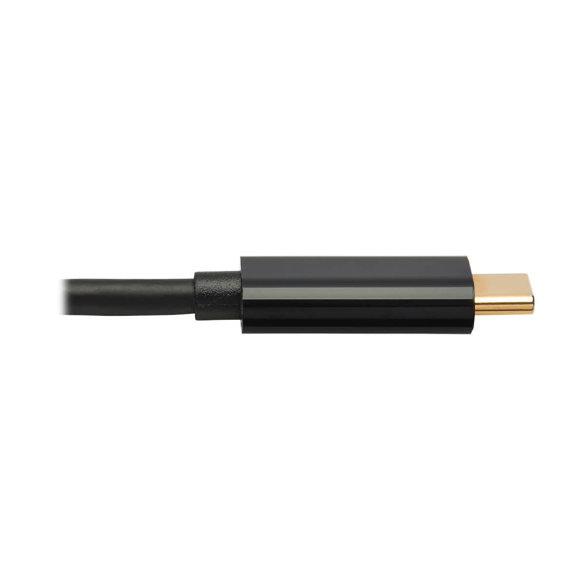 TRIPP LITE SATA Transition Cable SB-C to HDMI Adapter Cable (M/M) - 3.1, Gen 1, Thunderbolt 3, 4K @ 60 Hz, Converter in Middle of Cable, Black, 1.8m