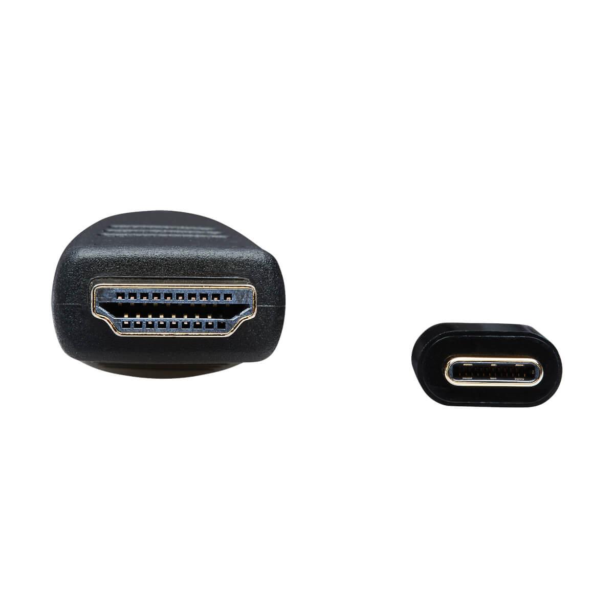 TRIPP LITE SATA Transition Cable SB-C to HDMI Adapter Cable (M/M) - 3.1, Gen 1, Thunderbolt 3, 4K @ 60 Hz, Converter in Middle of Cable, Black, 1.8m