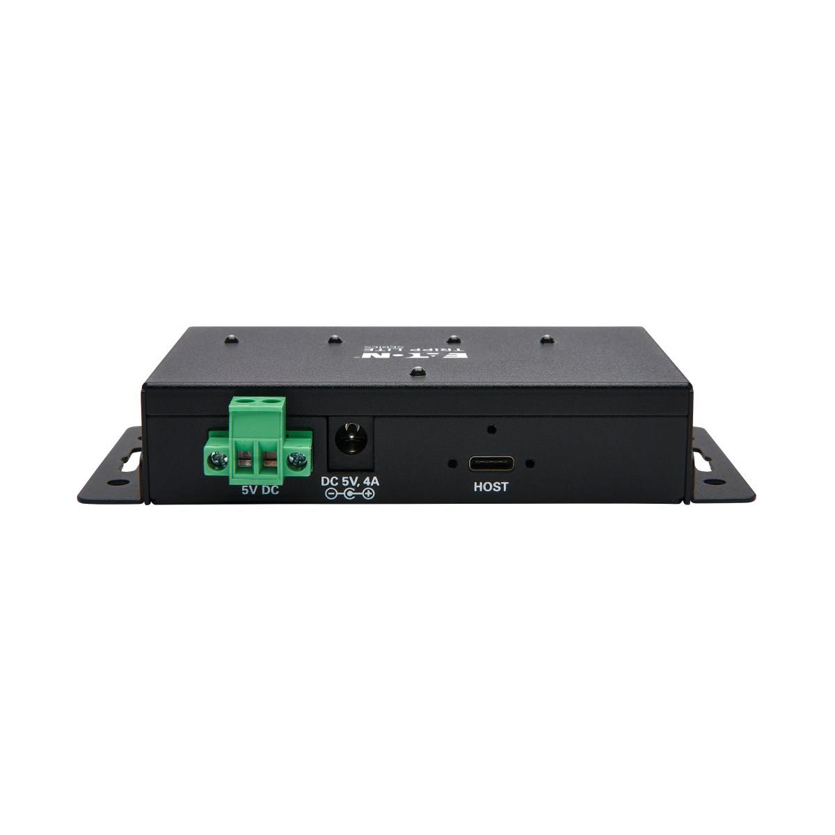 TRIPP LITE 4-Port Industrial-Grade USB 3.1 Gen 2 Hub - 10 Gbps, 2 USB-C & 2 USB-A, 15 kV ESD Immunity, Iron Housing