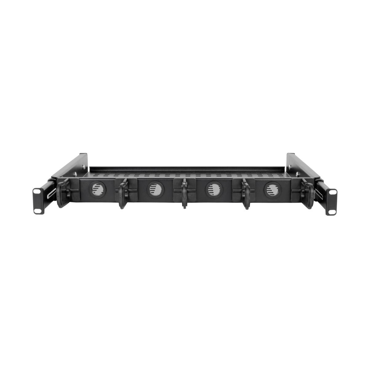 TRIPP LITE Cantilevered Steel Rack Shelf - 1U, Vented, Integrated Cable Rings, 14.2 in. Deep, Holds up to 50 lb