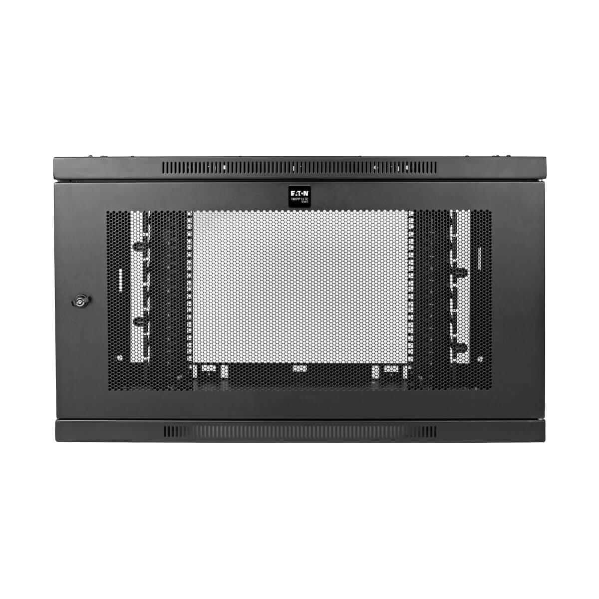 TRIPP LITE SmartRack 9U Low-Profile Switch-Depth-Plus Wall-Mount Rack Enclosure Cabinet, Wide