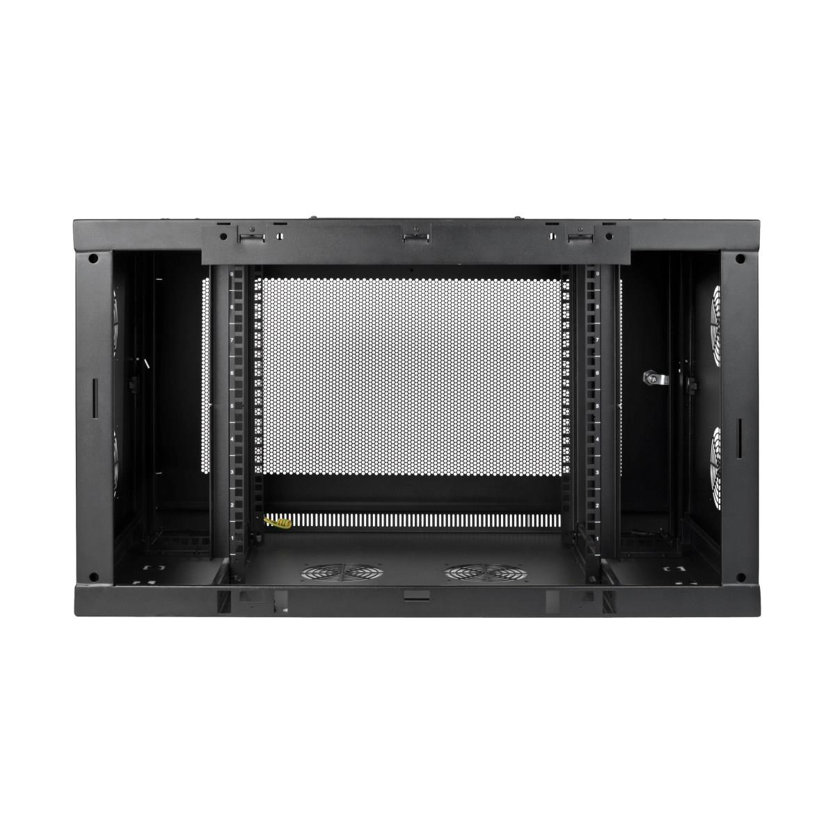 TRIPP LITE SmartRack 9U Low-Profile Switch-Depth-Plus Wall-Mount Rack Enclosure Cabinet, Wide