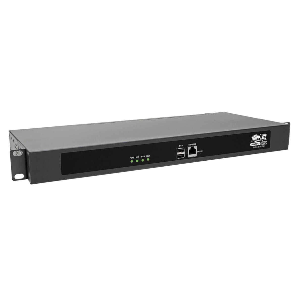 TRIPP LITE Serial Console Server 48-Port USB Ports (2) - Dual GbE NIC, 4 GB Flash, Desktop/1U Rack, CE, TAA
