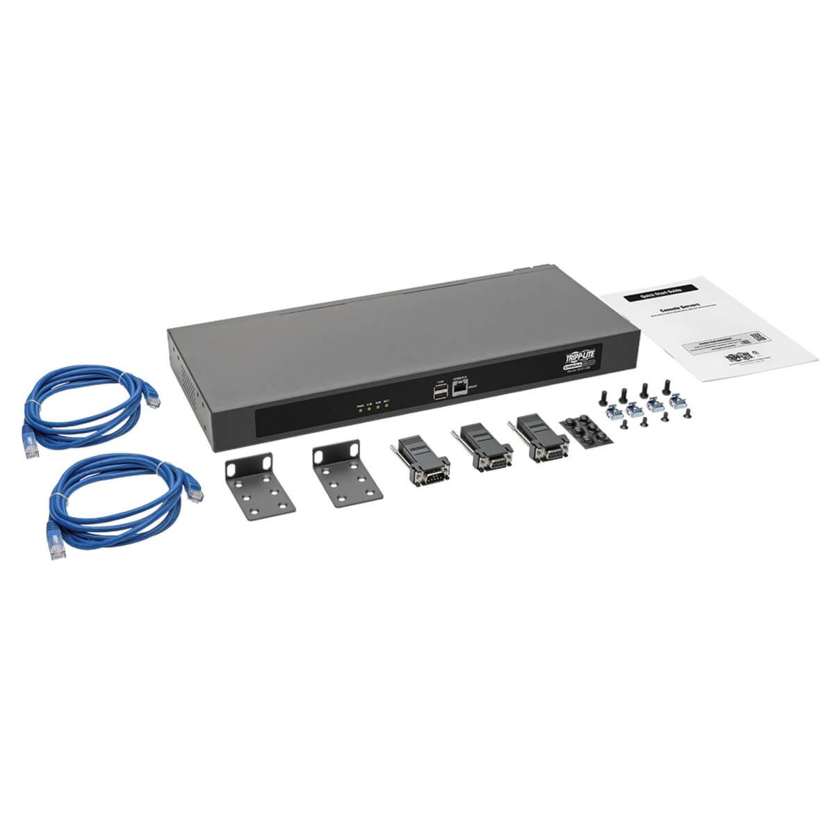 TRIPP LITE Serial Console Server 48-Port USB Ports (2) - Dual GbE NIC, 4 GB Flash, Desktop/1U Rack, CE, TAA