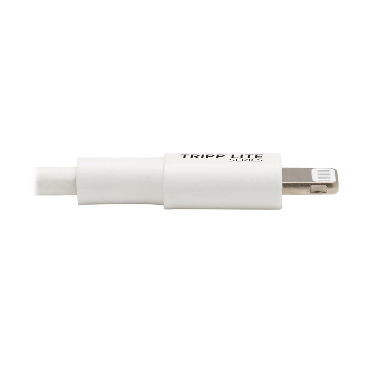 TRIPP LITE USB-C Sync / Charge Cable with Lightning Connector - M/M, USB 2.0, White, 3 ft 0.9m