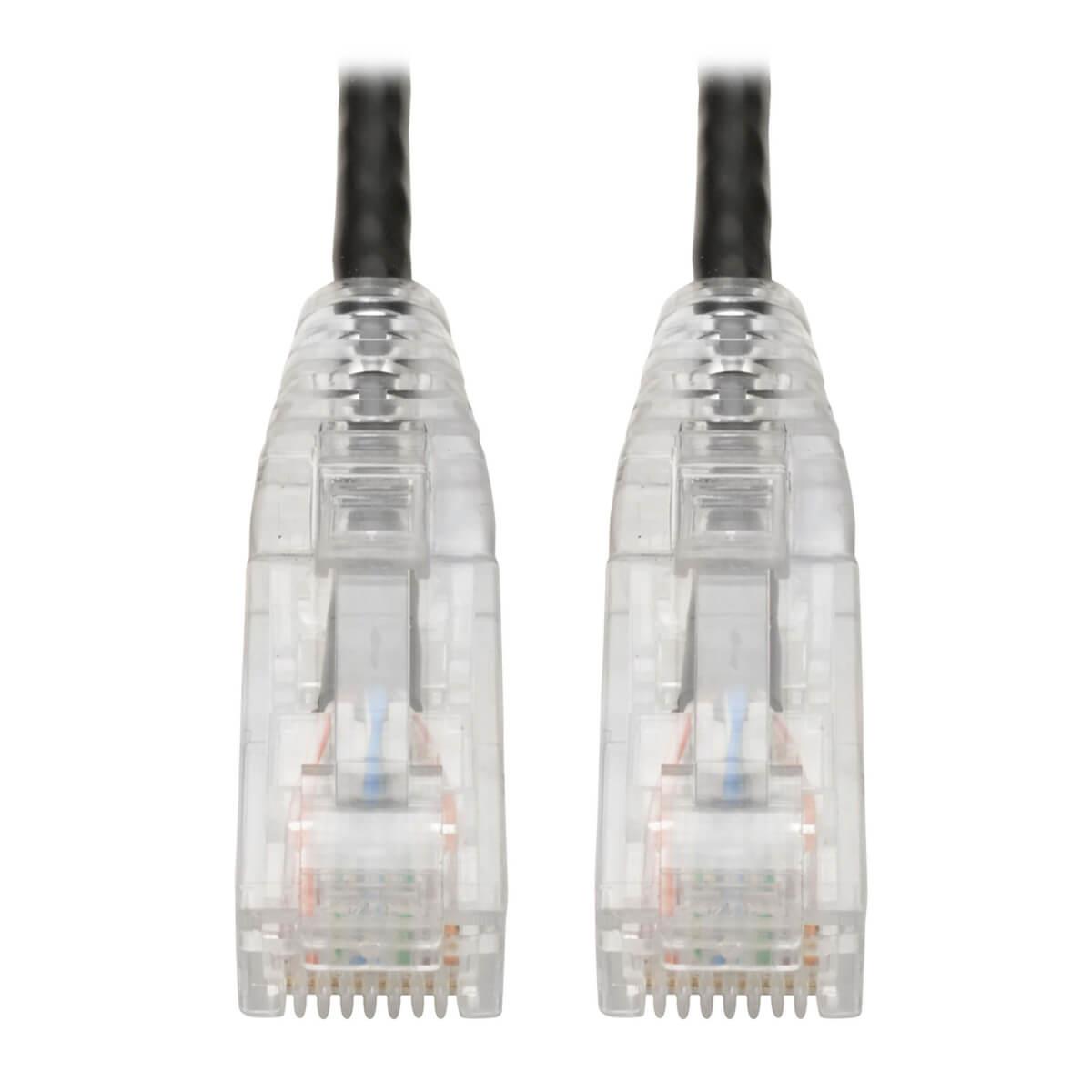 TRIPP LITE Patch cable Slim - CAT6 - UTP - Snagless - 20cm - Black