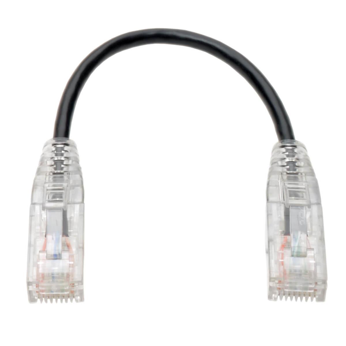 TRIPP LITE Patch cable Slim - CAT6 - UTP - Snagless - 20cm - Black