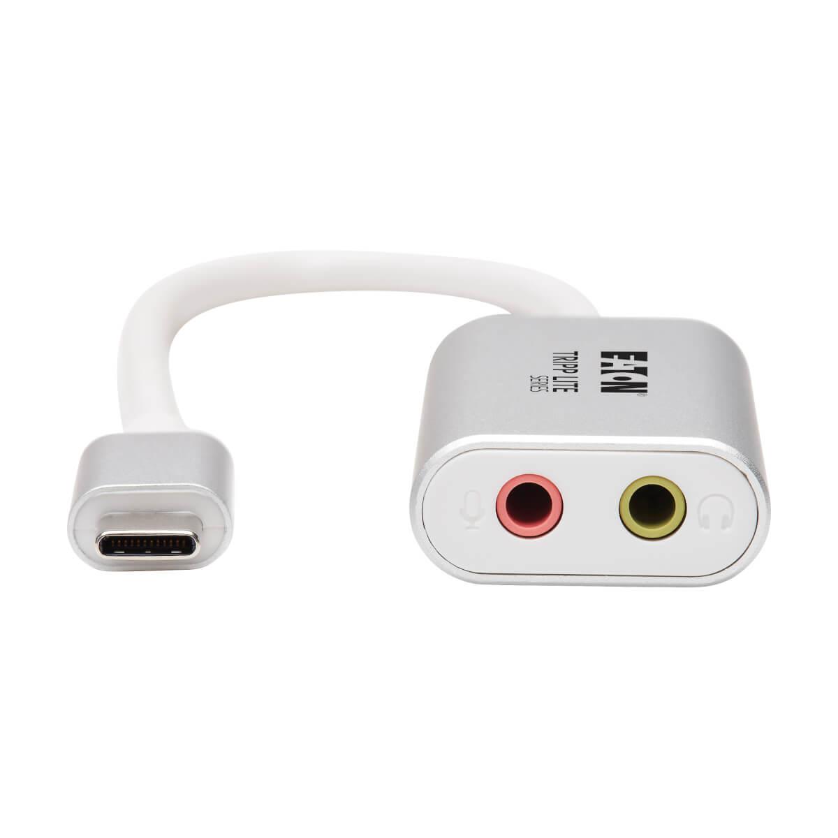 TRIPP LITE USB-C to 3.5 mm Stereo Audio Adapter - USB 2.0, Silver