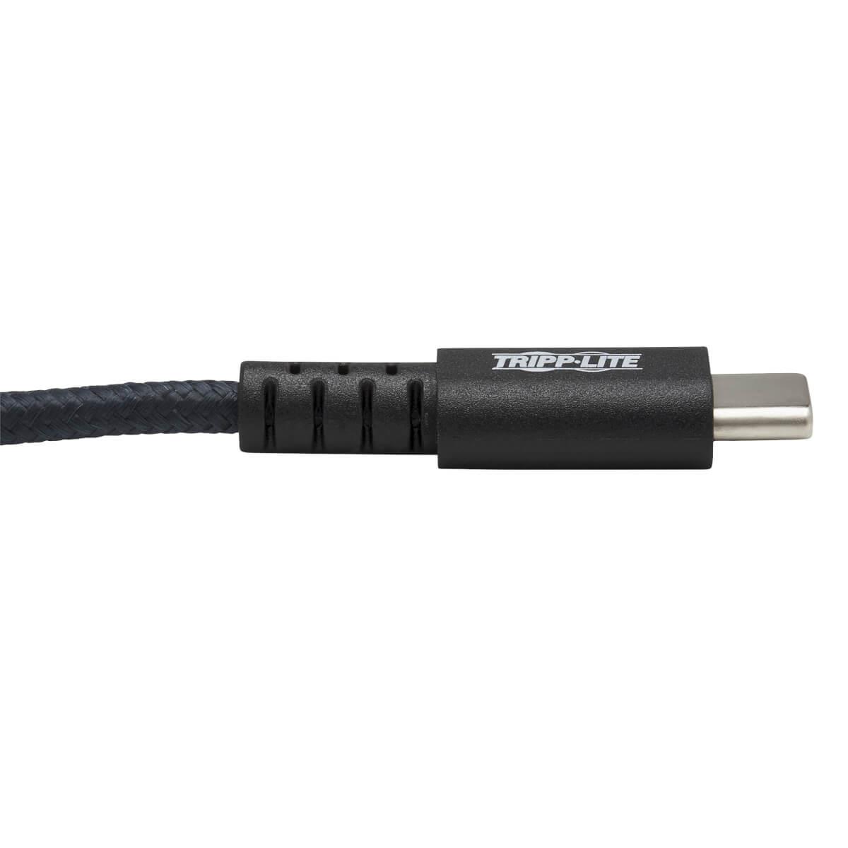 TRIPP LITE Heavy-Duty USB-A to USB-C Cable - M/M, USB 2.0, UHMWPE and Aramid Fibers, Gray, 0.9m
