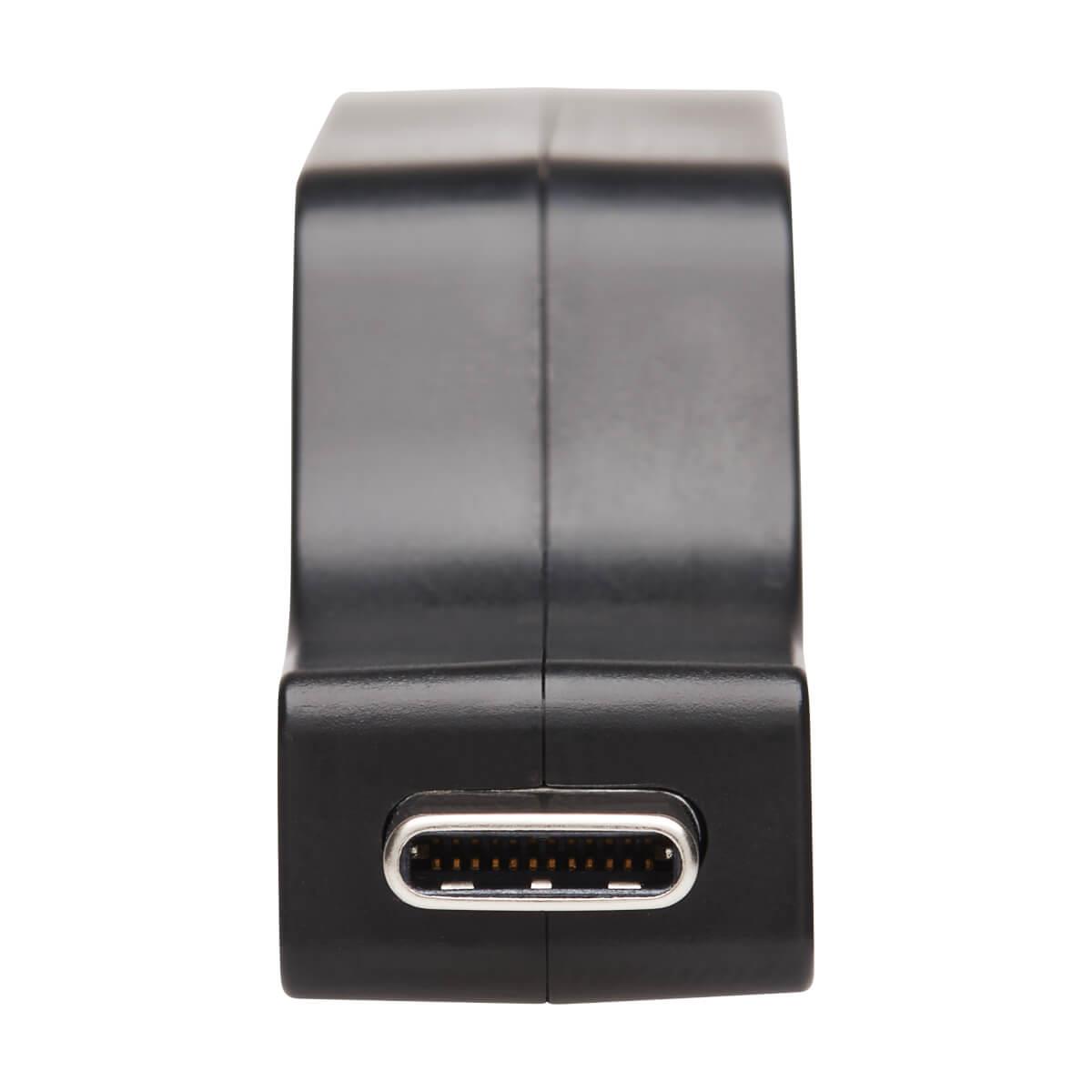 TRIPP LITE USB-C to DisplayPort Vertical Adapter (M/F) - USB 3.1, Gen 1, Thunderbolt 3, 3840 x 2160 (4K x 2K), Black