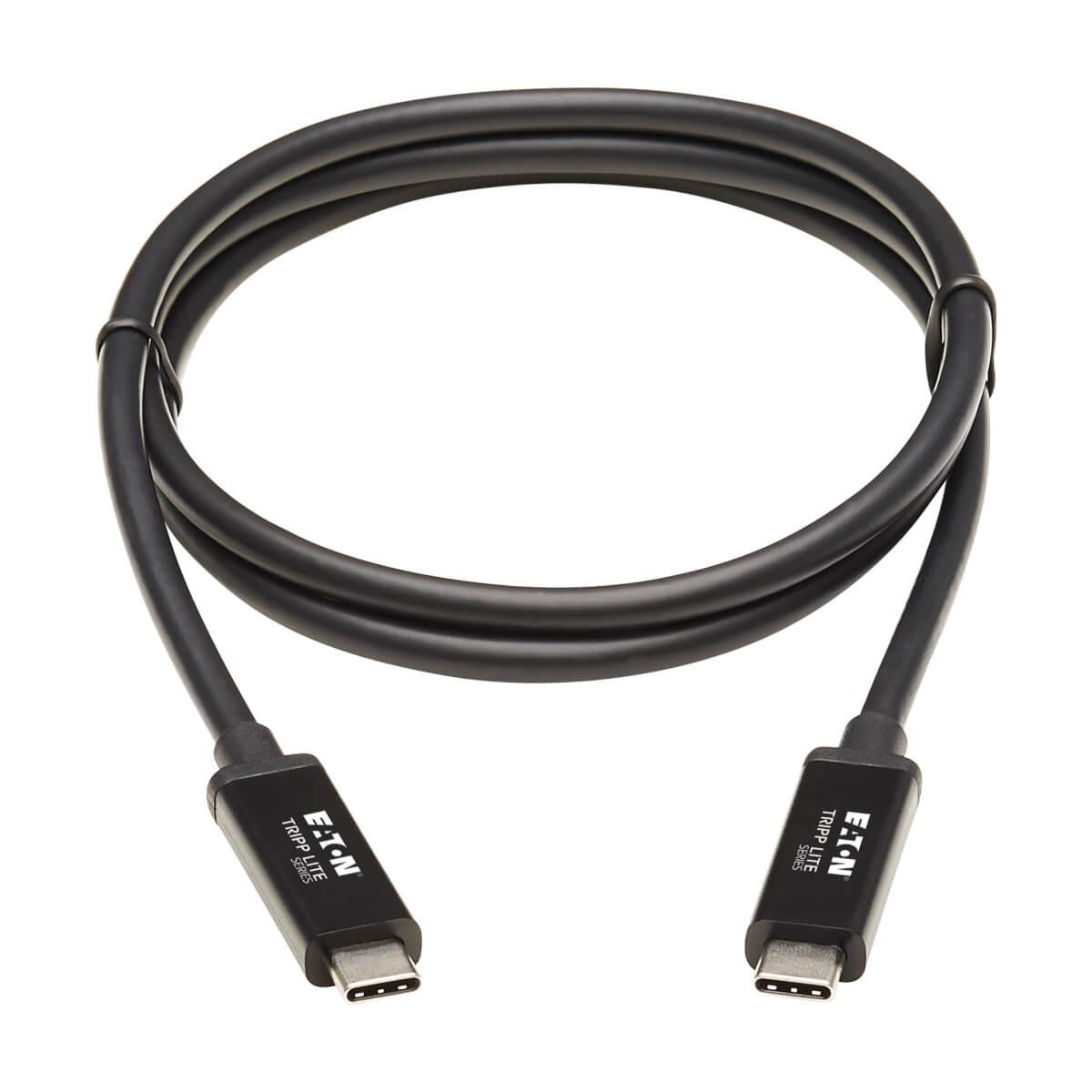 TRIPP LITE Thunderbolt 3 Passive Cable (M/M) - 20 Gbps, 5A 100W Power Delivery, 4K/60 Hz, 1.5m Black
