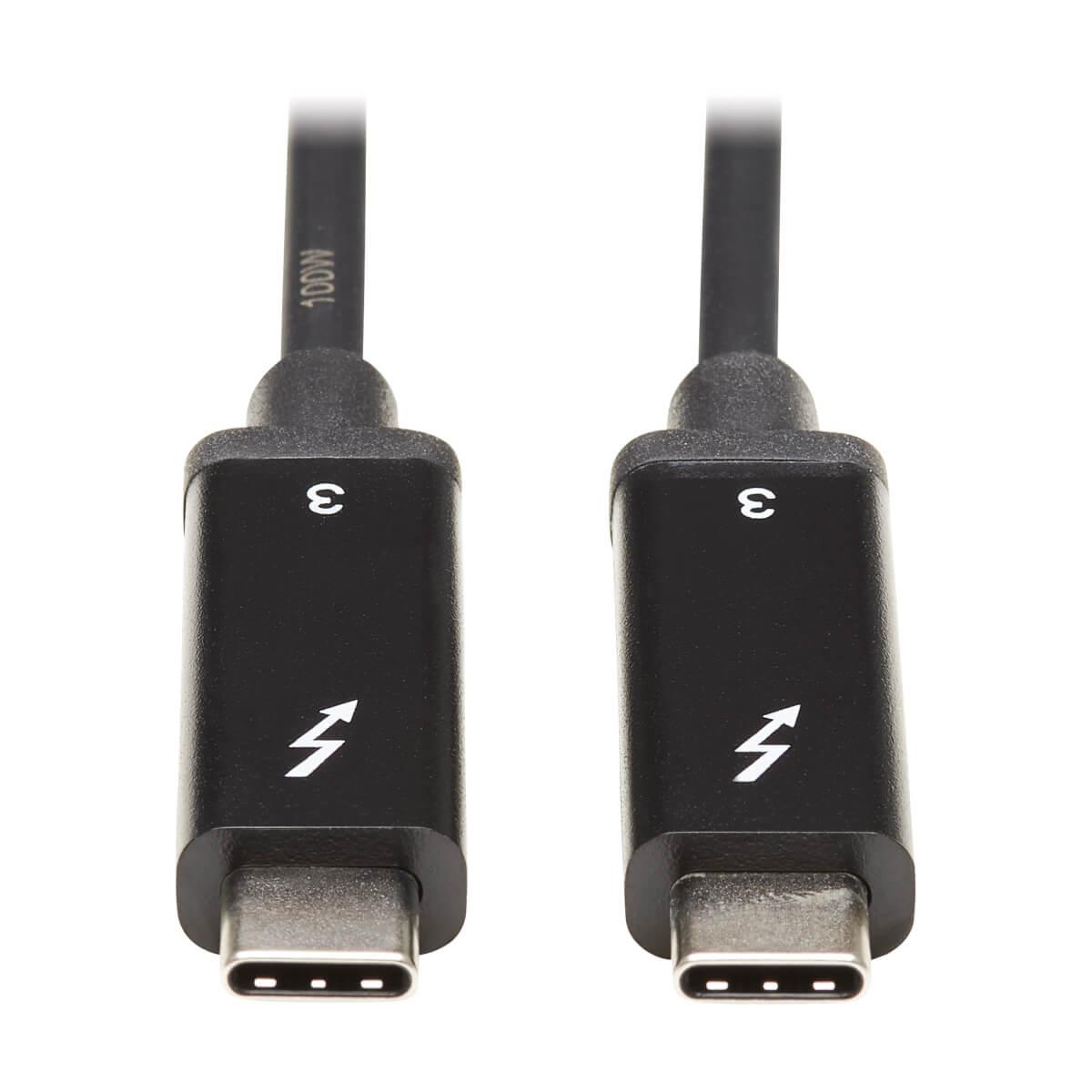 TRIPP LITE Thunderbolt 3 Passive Cable (M/M) - 20 Gbps, 5A 100W Power Delivery, 4K/60 Hz, 1.5m Black