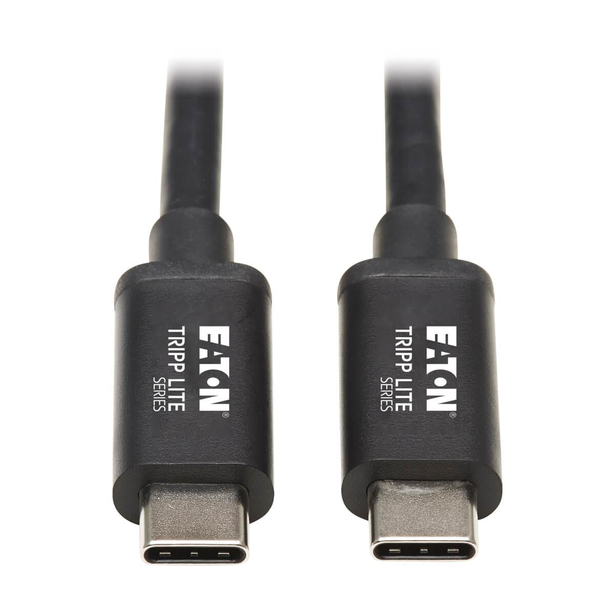 TRIPP LITE Thunderbolt 3 Passive Cable (M/M) - 20 Gbps, 5A 100W Power Delivery, 4K/60 Hz, 1m Black