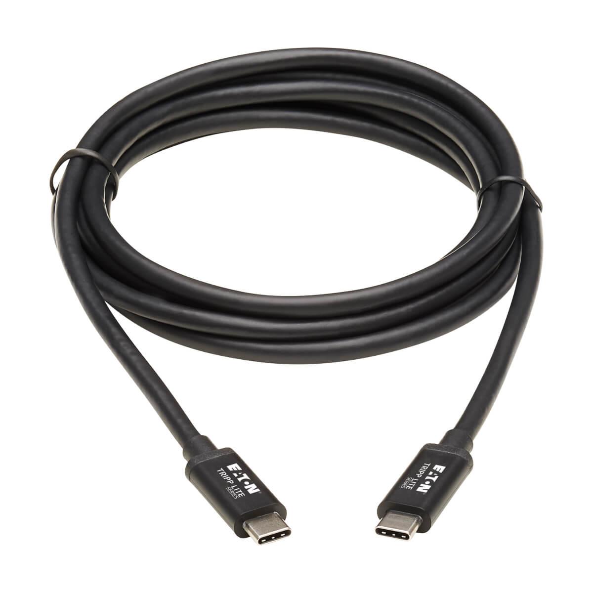 TRIPP LITE Thunderbolt 3 Passive Cable (M/M) - 20 Gbps, 5A 100W Power Delivery, 4K/60 Hz, 1m Black