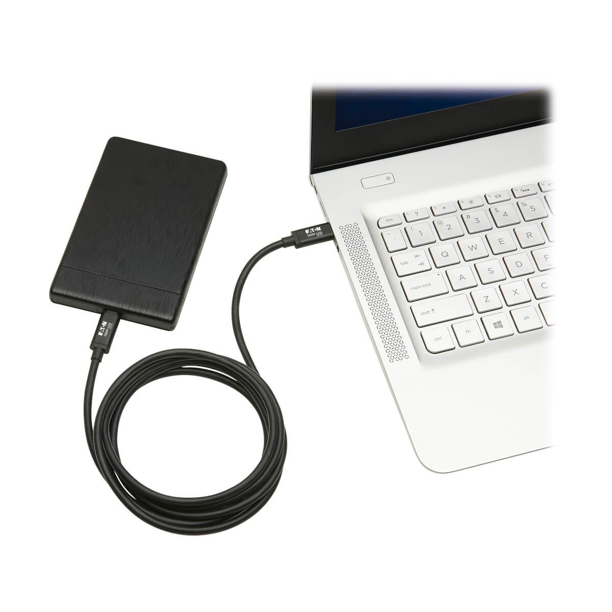 TRIPP LITE Thunderbolt 3 Passive Cable (M/M) - 20 Gbps, 5A 100W Power Delivery, 4K/60 Hz, 1m Black