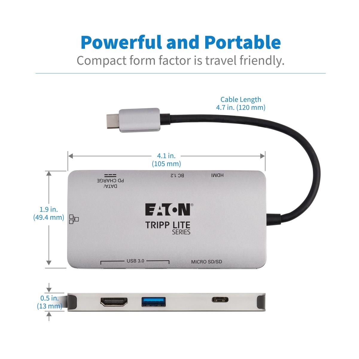 TRIPP LITE Docking Station USB-C - HDMI / 3x USB-A / Gbe / SD Card Reader - 100w Power delivery
