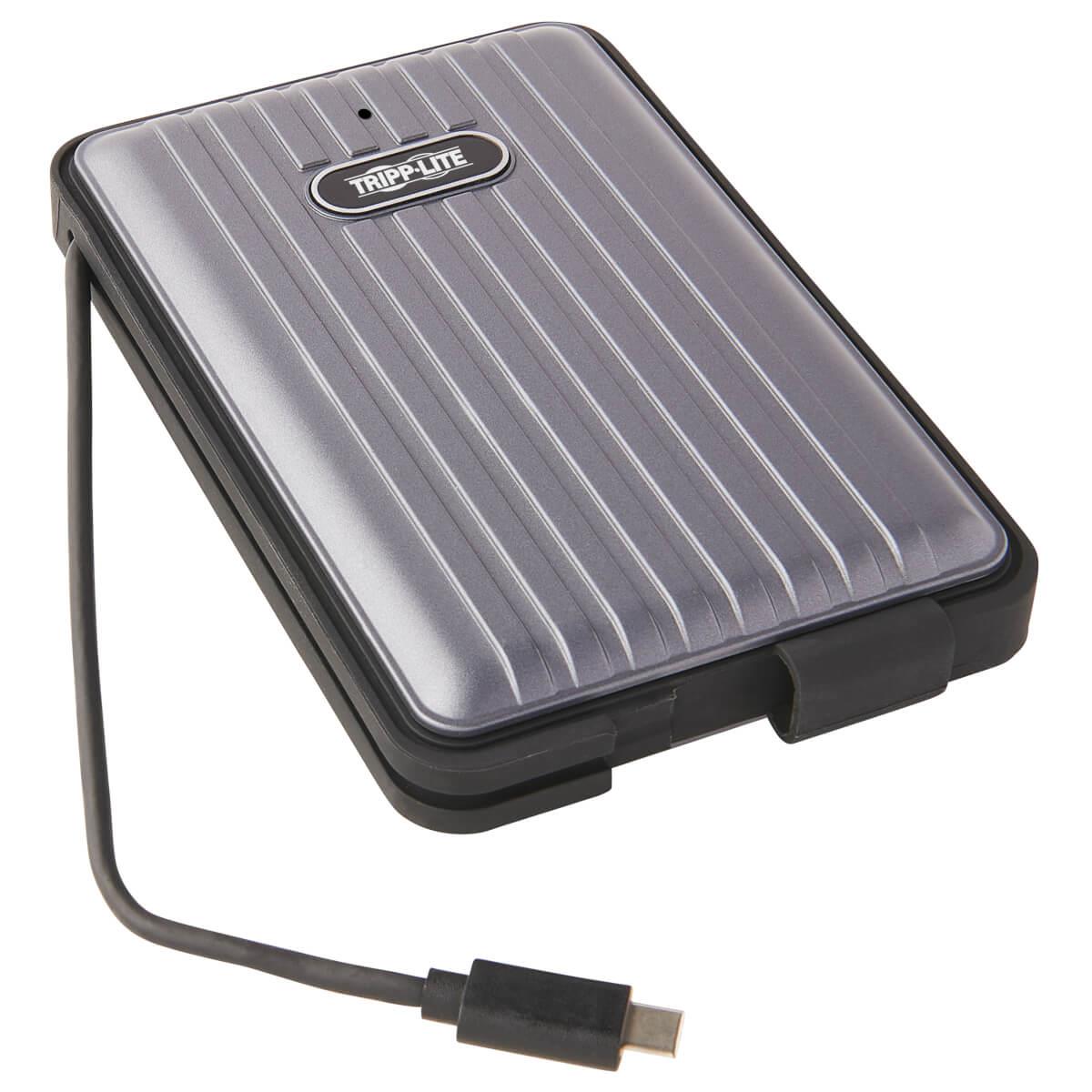 TRIPP LITE USB-C to SATA SSD/HDD Enclosure Adapter - USB 3.1 Gen 1 (5 Gbps), Thunderbolt 3, IP66 Rated, UASP