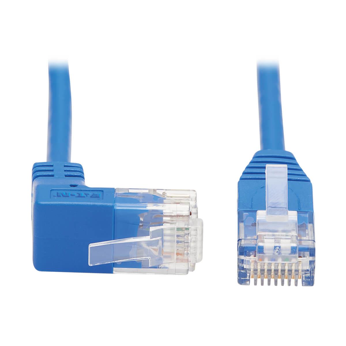 TRIPP LITE Slim Patch Cable - CAT6 - molded - 2m - Blue - Right-Angle Up