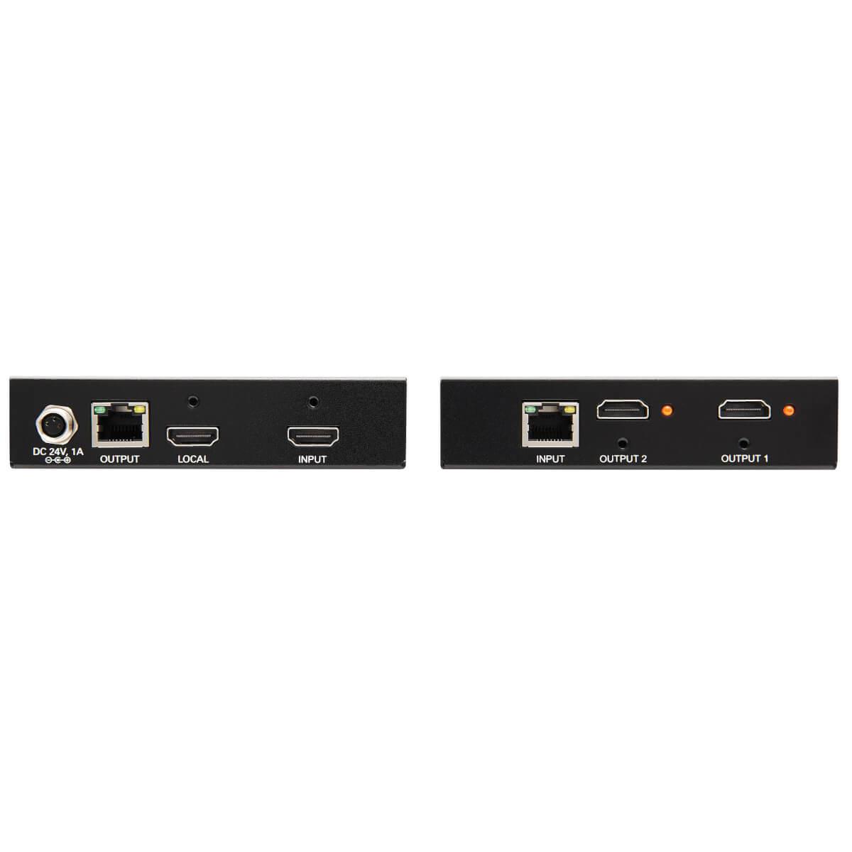 TRIPP LITE 1 X 2 Hdmi Over CAT6 Extender/splitter Kit, Transmitter/receiver, Poc, 4k @ 60 Hz, 4:4:4, Up To 38.1m Taa