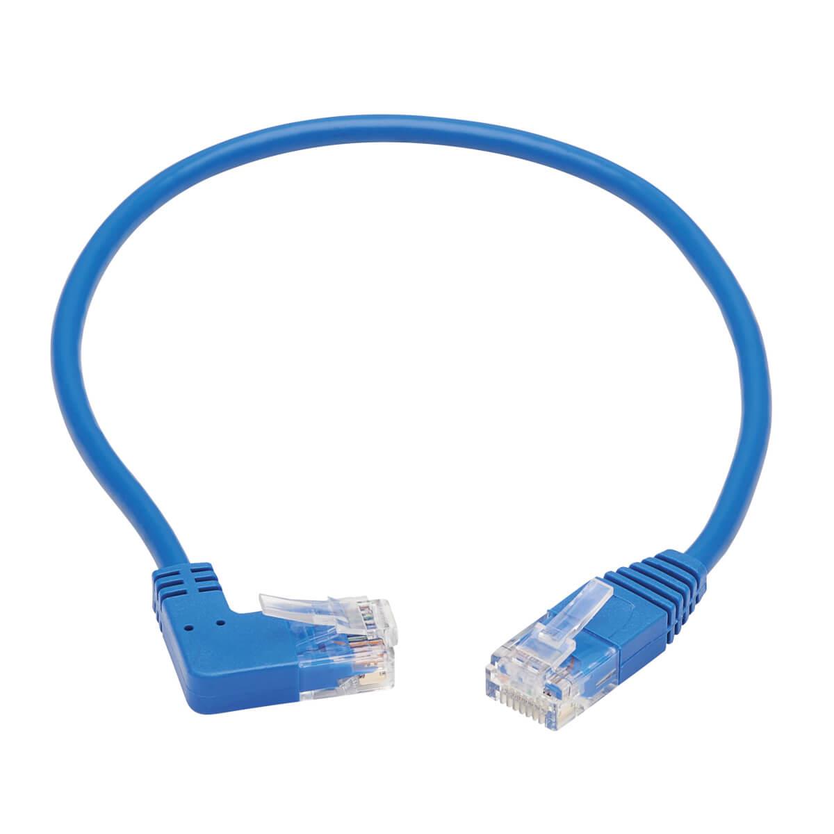 TRIPP LITE Slim Patch Cable - CAT6 - molded - 30cm - Blue - Right Angle