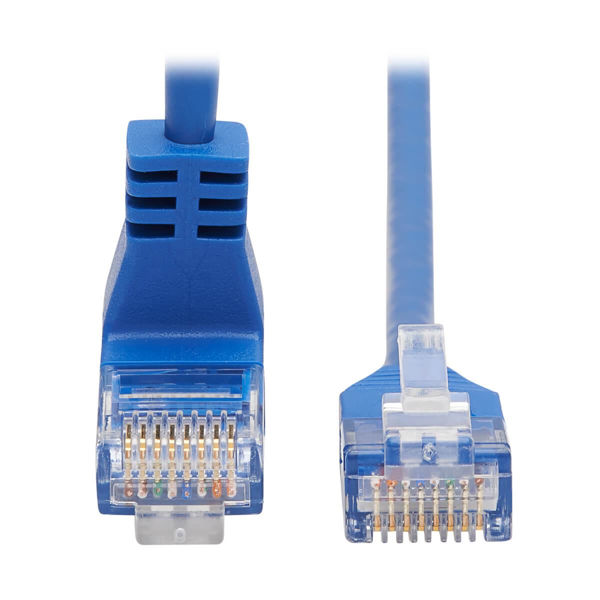 TRIPP LITE Slim Patch Cable - CAT6 - molded - 30cm - Blue - Right-Angle Up