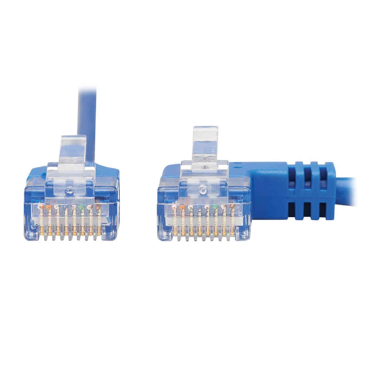 TRIPP LITE Slim Patch Cable - CAT6 - molded - 60cm - Blue - Right Angle