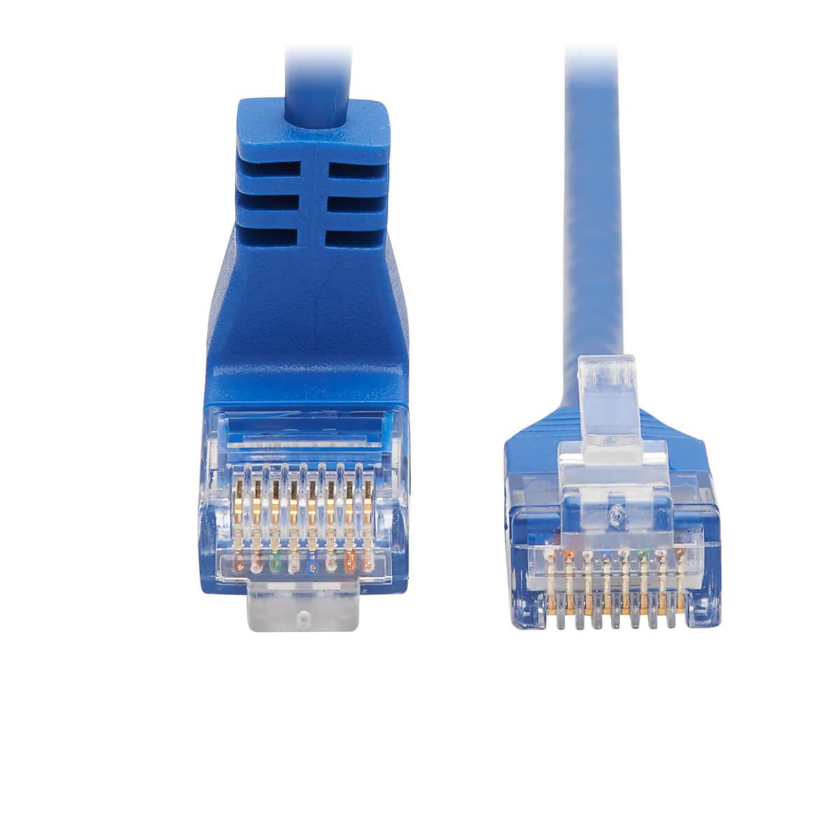 TRIPP LITE Slim Patch Cable - CAT6 - molded - 90cm - Blue - Right-Angle Up