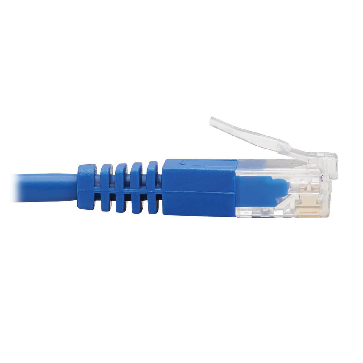 TRIPP LITE Slim Patch Cable - CAT6 - molded - 1.5m - Blue - Right Angle