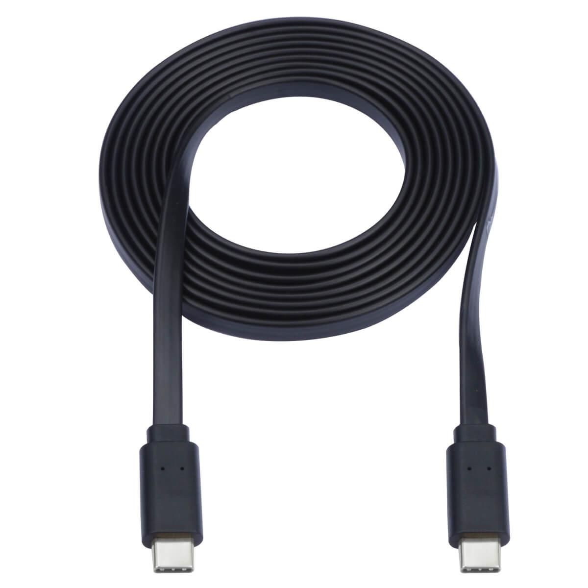 TRIPP LITE USB-C Flat Cable (m/m) USB 2.0 Thunderbolt 3 Black/0.9m