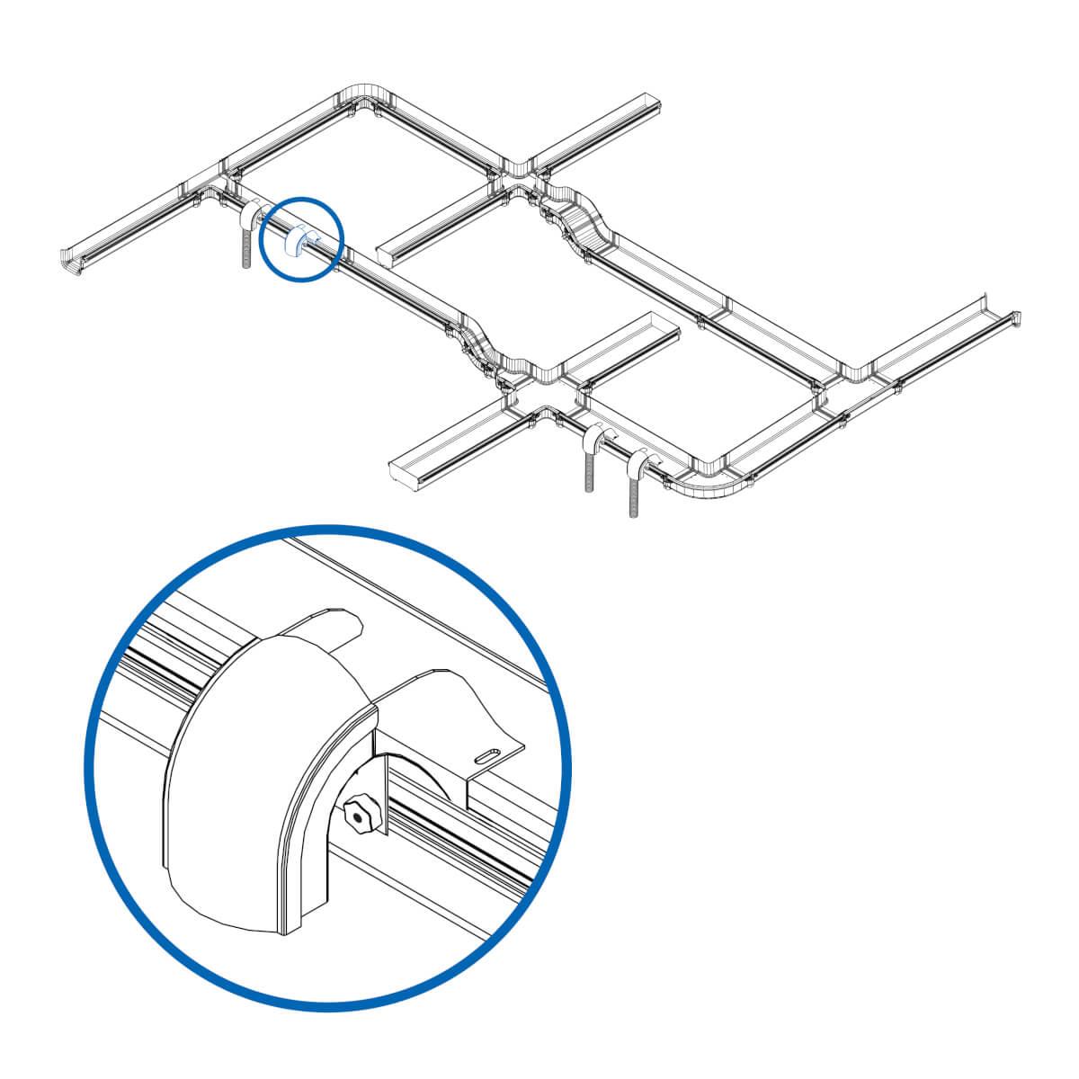TRIPP LITE Toolless Movable Waterfall Adapter Fiber Routing Syst 130mm