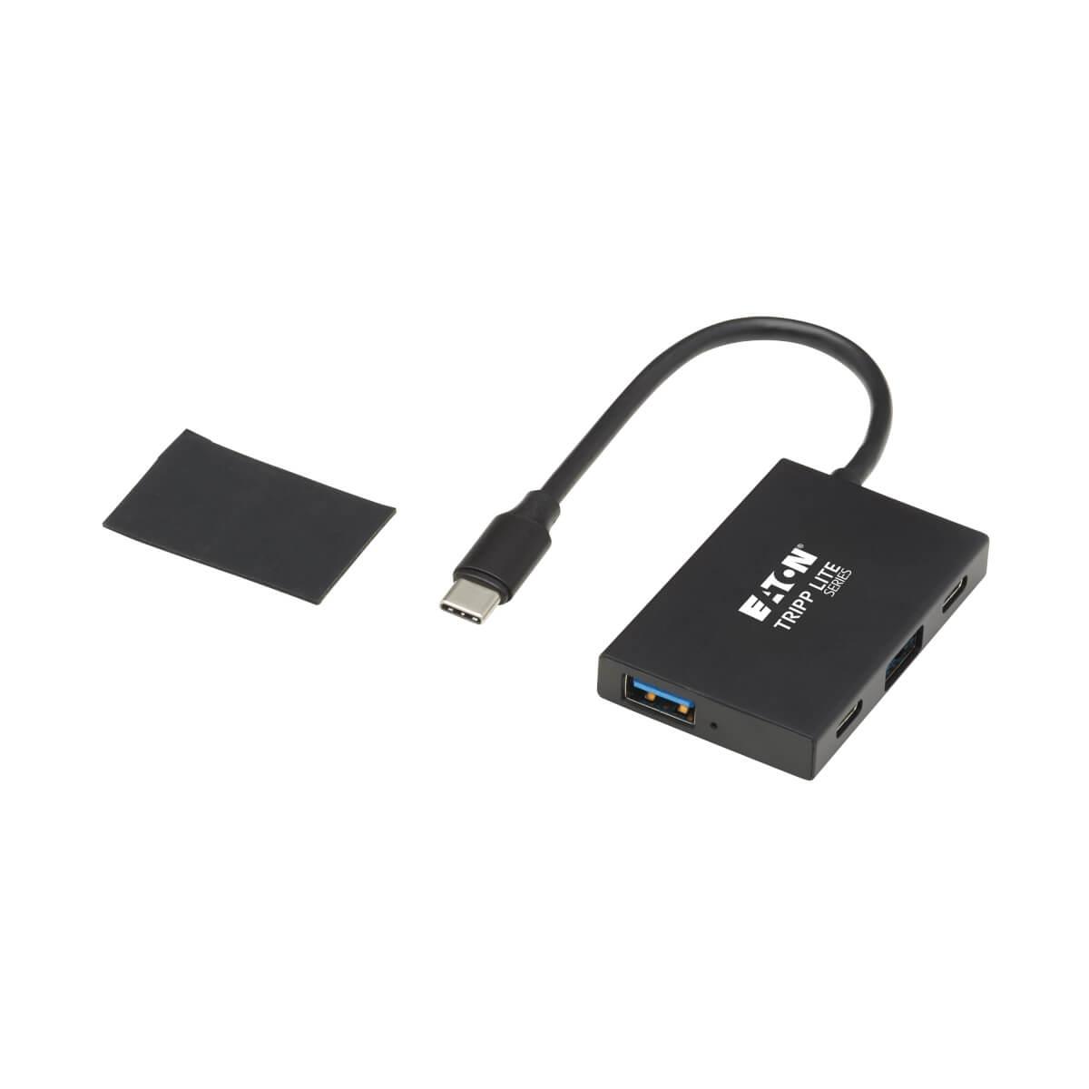 TRIPP LITE USB-C Hub 4-Port - USB 3.1 Gen 2, 10 Gbps, 2 USB-A & 2 USB-C Ports, Thunderbolt 3, Aluminum Housing