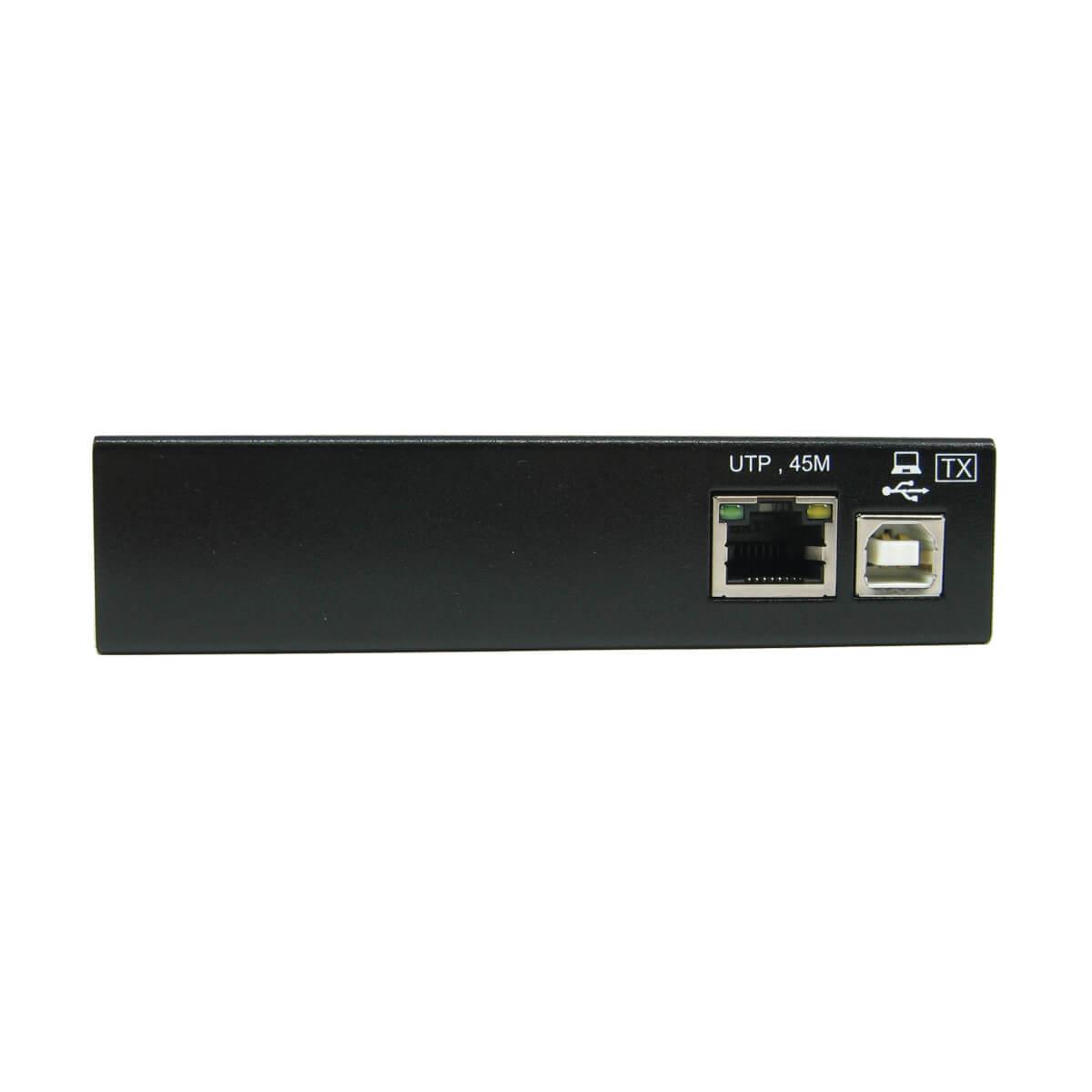 TRIPP LITE 1-Port Industrial USB over Cat5/6 Extender Kit with ESD Protection - USB 2.0, 45.7m 150 ft, Black, TAA