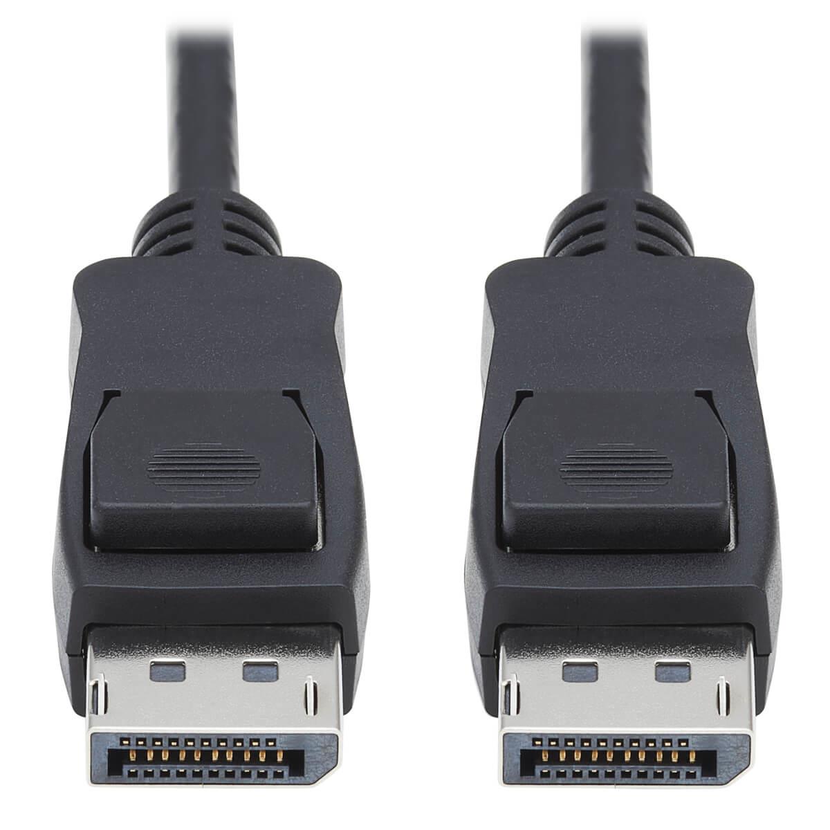 TRIPP LITE DisplayPort 1.4 Cable with Latching Connectors - 8K UHD, HDR, 4:2:0, HDCP 2.2, M/M, Black 0.9m
