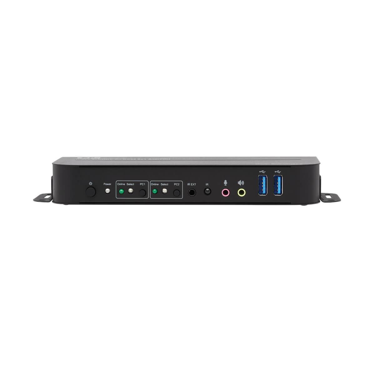TRIPP LITE KVM Switch 2-Port DisplayPort/USB - 4K 60 Hz, HDR, HDCP 2.2, IR, DP 1.4, USB Sharing, USB 3.0 Cables