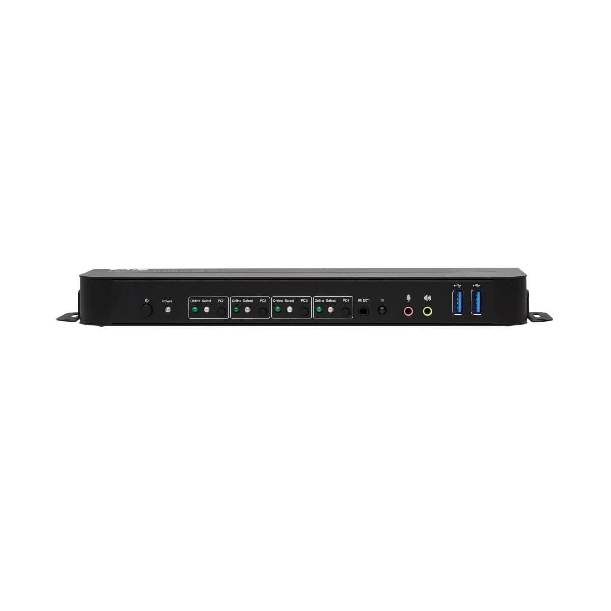 TRIPP LITE KVM Switch 4-Port DisplayPort/USB - 4K 60 Hz, HDR, HDCP 2.2, IR, DP 1.4, USB Sharing
