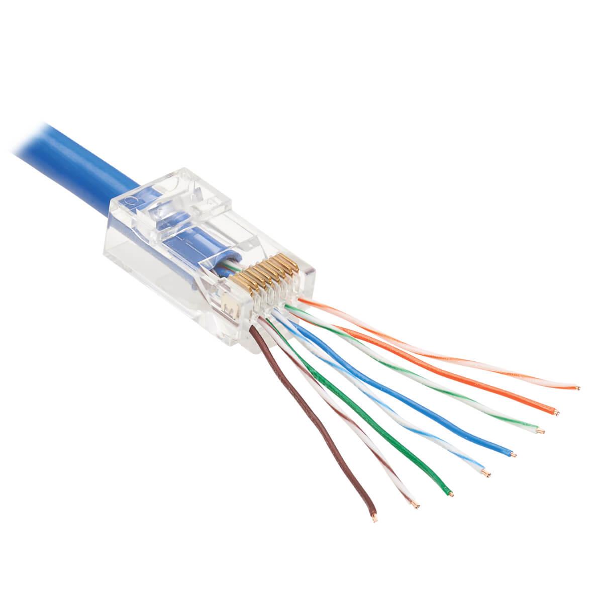 TRIPP LITE CAT6 RJ45 Pass-Through UTP Modular Plug, 50 Pack