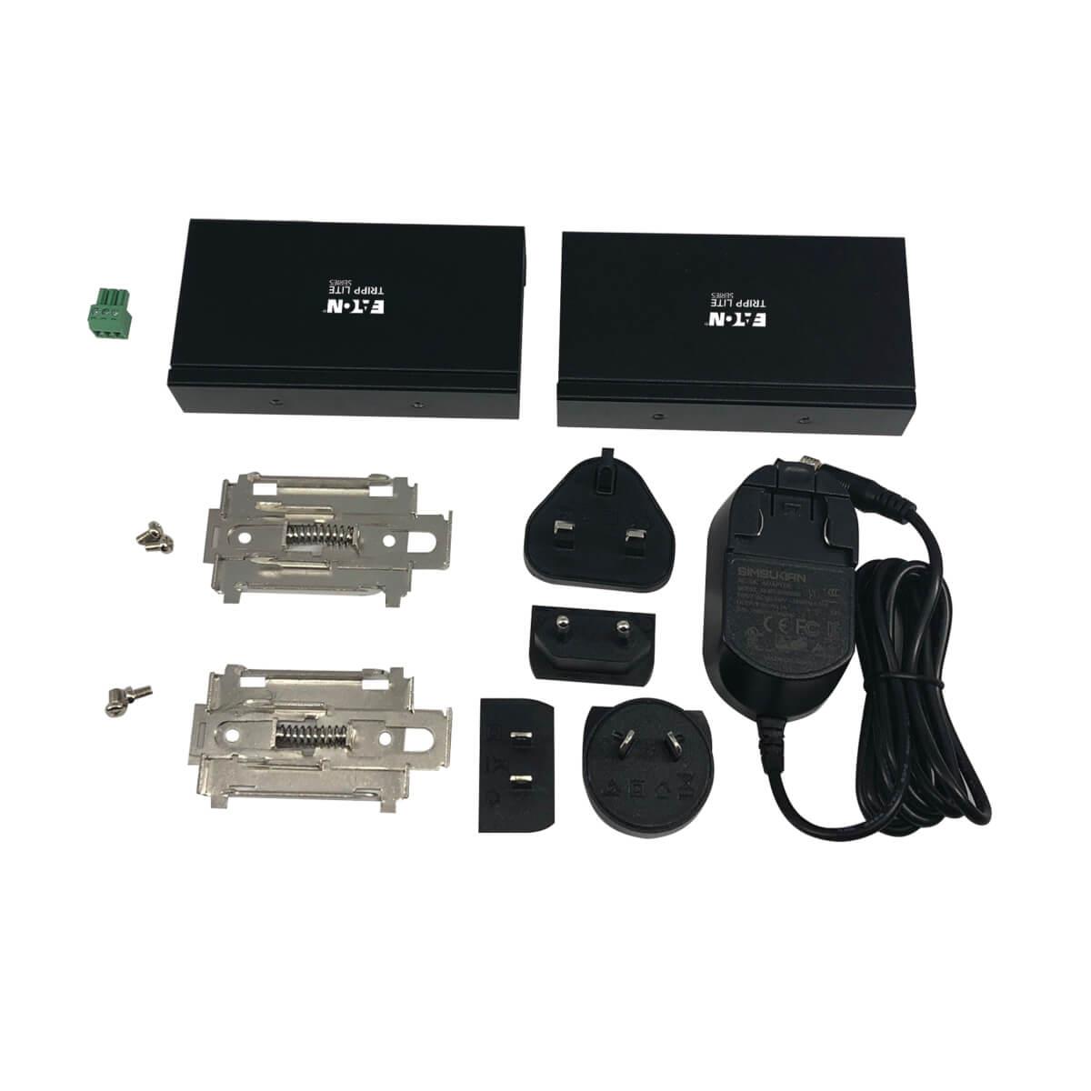 TRIPP LITE 4-Port Industrial USB over CAT6 Extender, ESD Protection, PoC - USB 2.0, Mountable, 100m, TAA