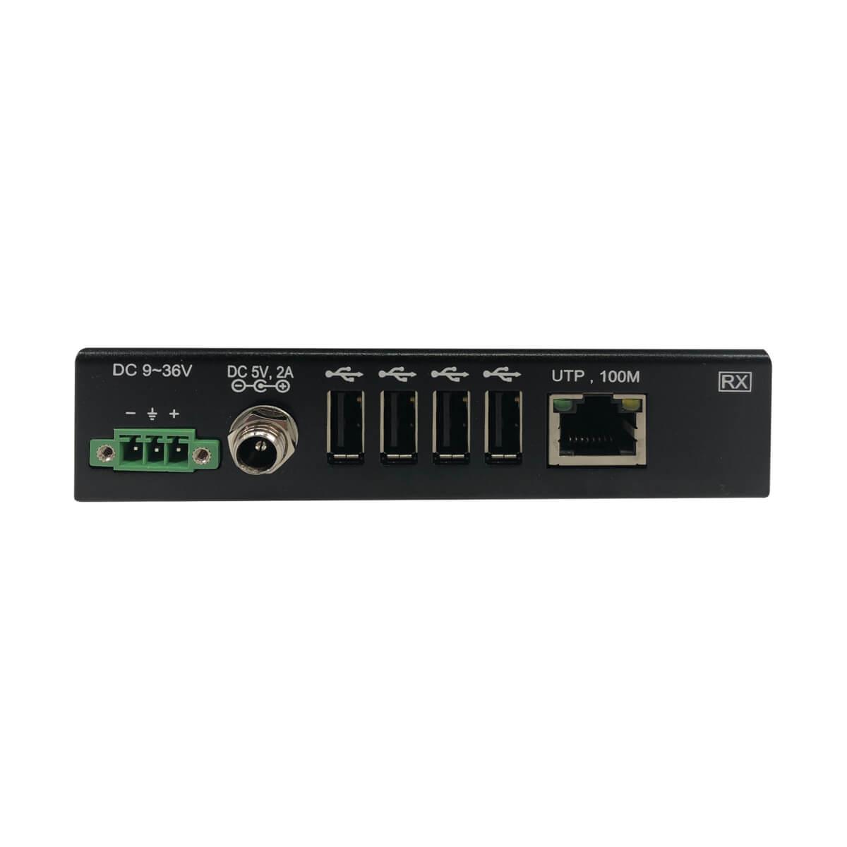 TRIPP LITE 4-Port Industrial USB over CAT6 Extender, ESD Protection, PoC - USB 2.0, Mountable, 100m, TAA