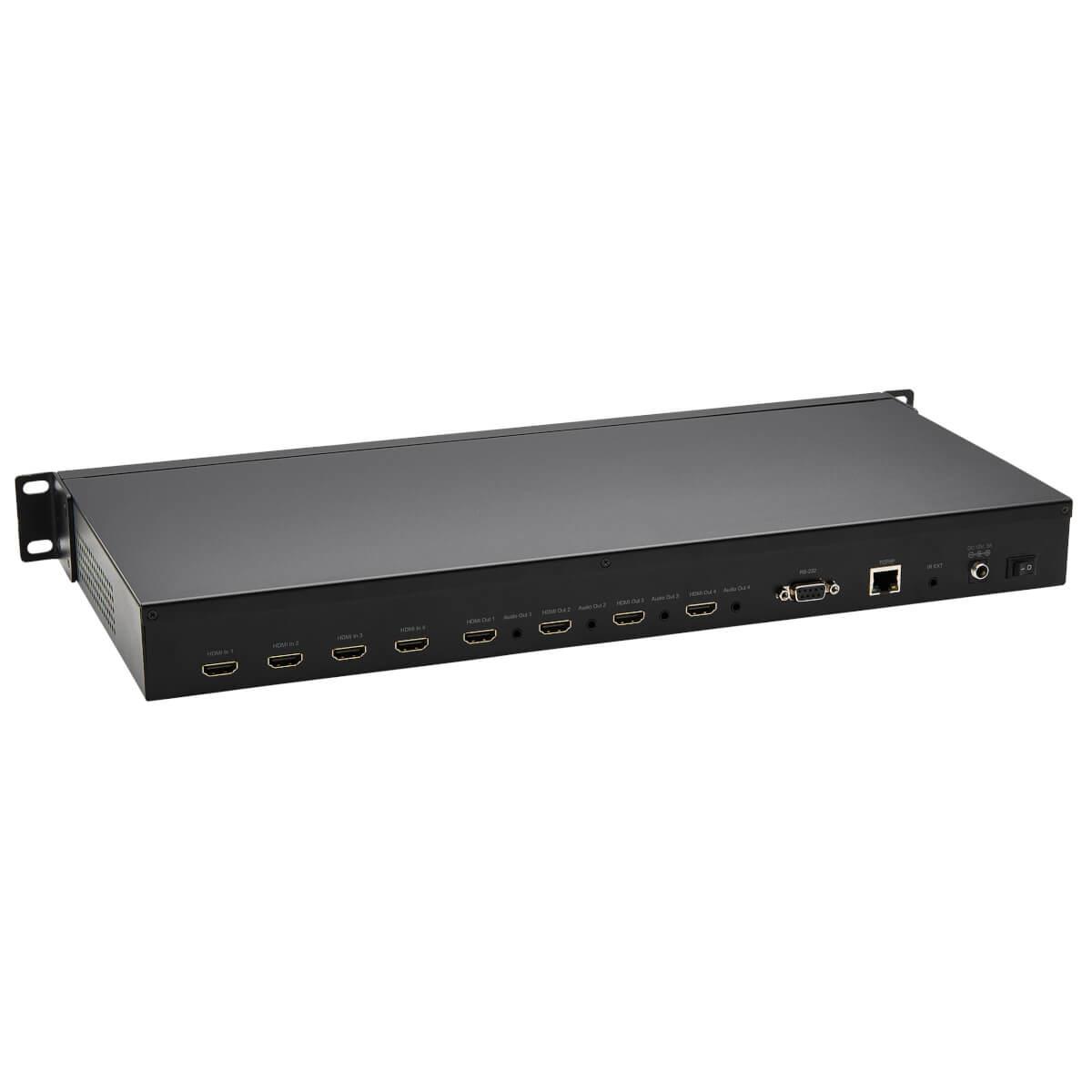 TRIPP LITE 4x4 HDMI Matrix Switch/Splitter with Audio Extractor, Remote Access and Multi-Resolution Support, 4K 60 Hz, HDR