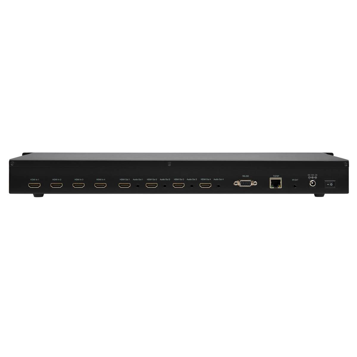 TRIPP LITE 4x4 HDMI Matrix Switch/Splitter with Audio Extractor, Remote Access and Multi-Resolution Support, 4K 60 Hz, HDR