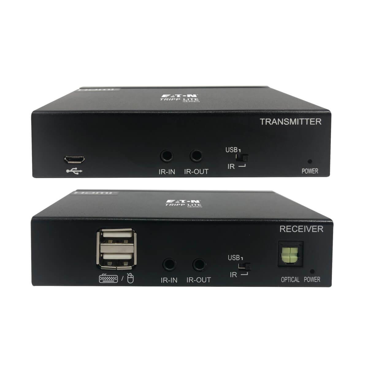 TRIPP LITE DisplayPort to HDMI over CAT6 Extender Kit with KVM Support, 4K 60Hz, 4:4:4, USB, PoC, HDCP 2.2, up to 70m TAA