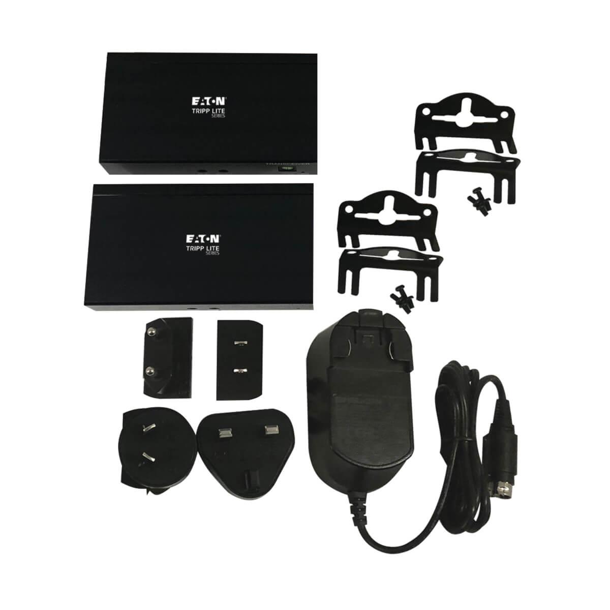 TRIPP LITE DisplayPort to HDMI over CAT6 Extender Kit with KVM Support, 4K 60Hz, 4:4:4, USB, PoC, HDCP 2.2, up to 70m TAA