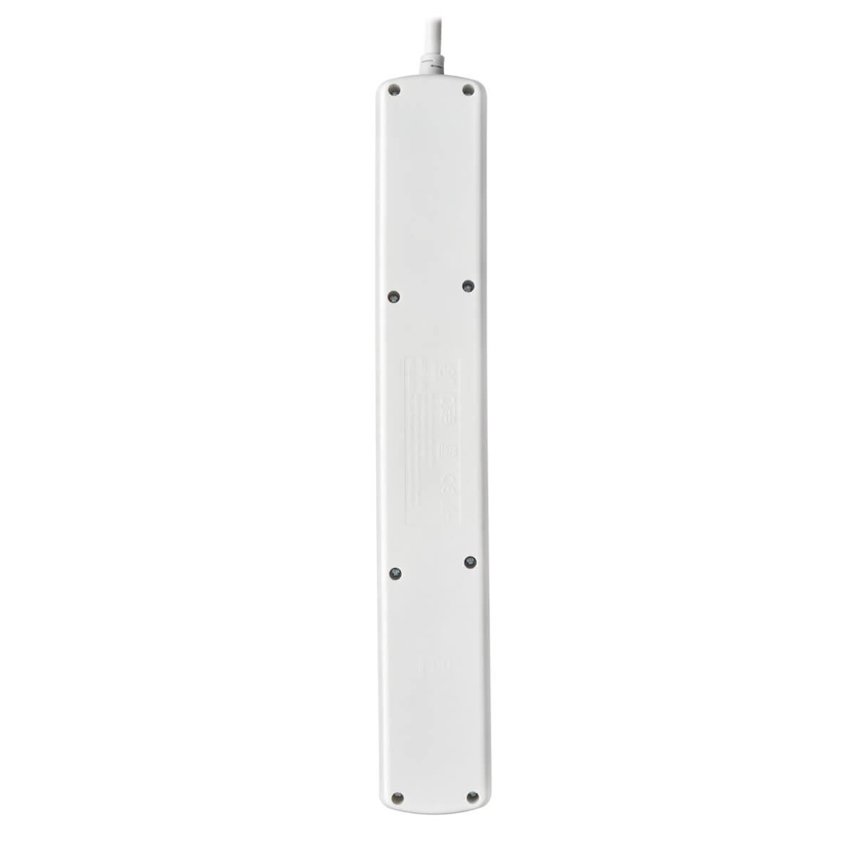 TRIPP LITE 5-Outlet Power Strip with USB-A Charging - Schuko Outlets, 220-250V, 16A, 3m Cord, Schuko Plug, White
