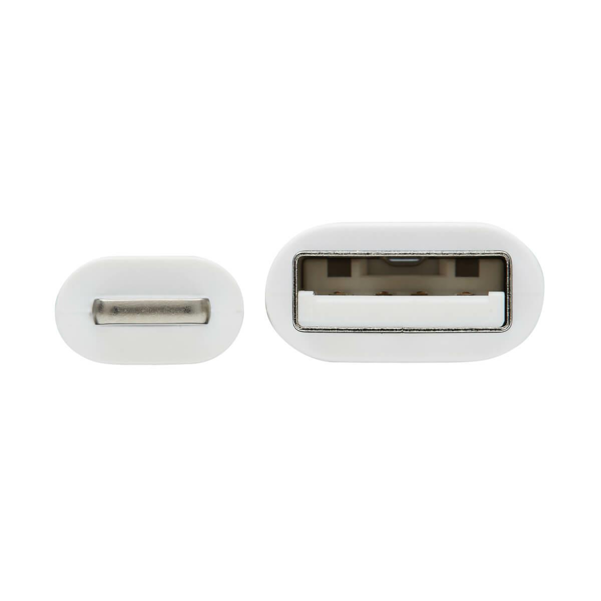 TRIPP LITE Safe-IT USB-A to Lightning Sync/Charge Antibacterial Cable (M/M), MFi Certified, White, 1m