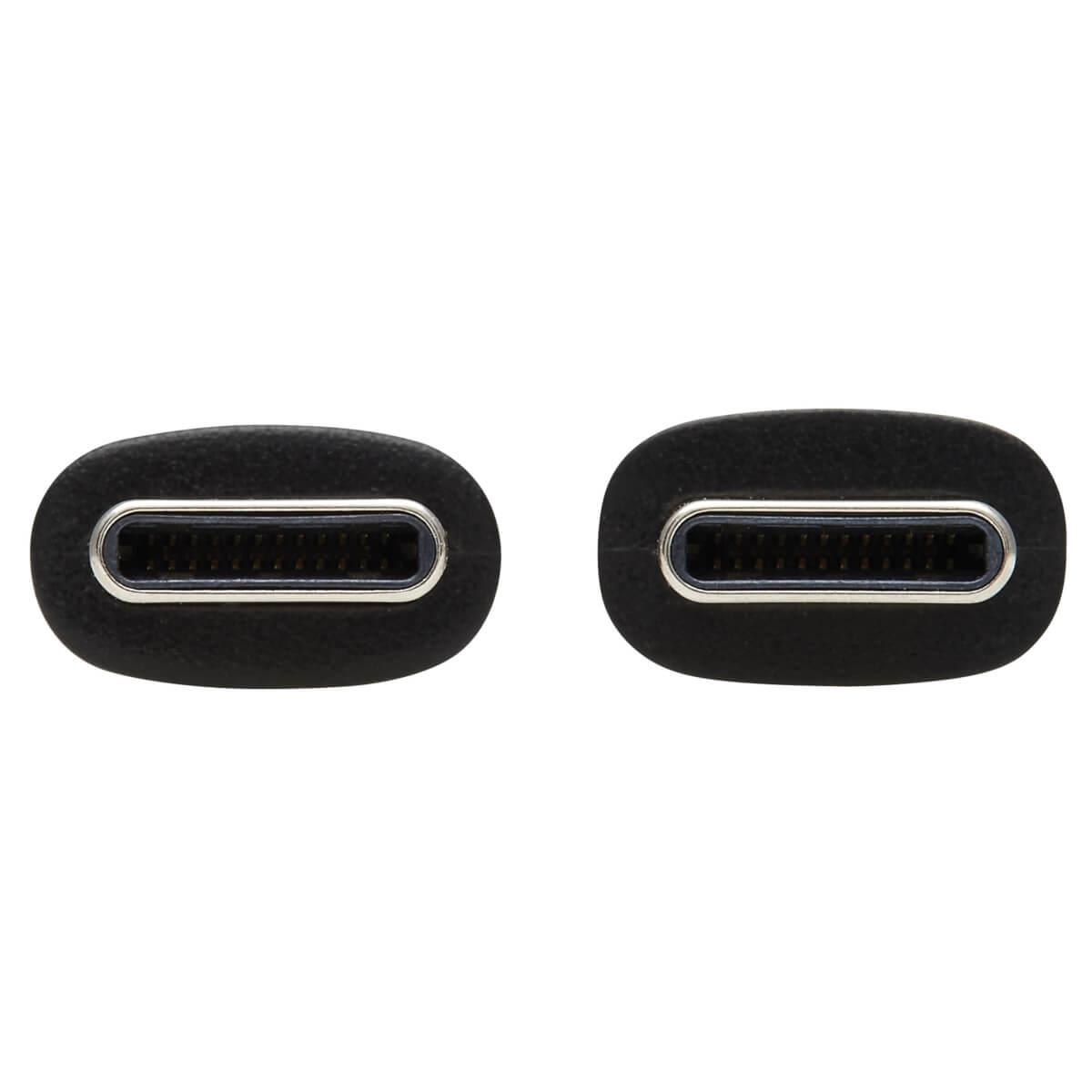 TRIPP LITE USB-C Cable (M/M) - USB 2.0, Thunderbolt 3, 60W PD Charging, Black, 0.9m
