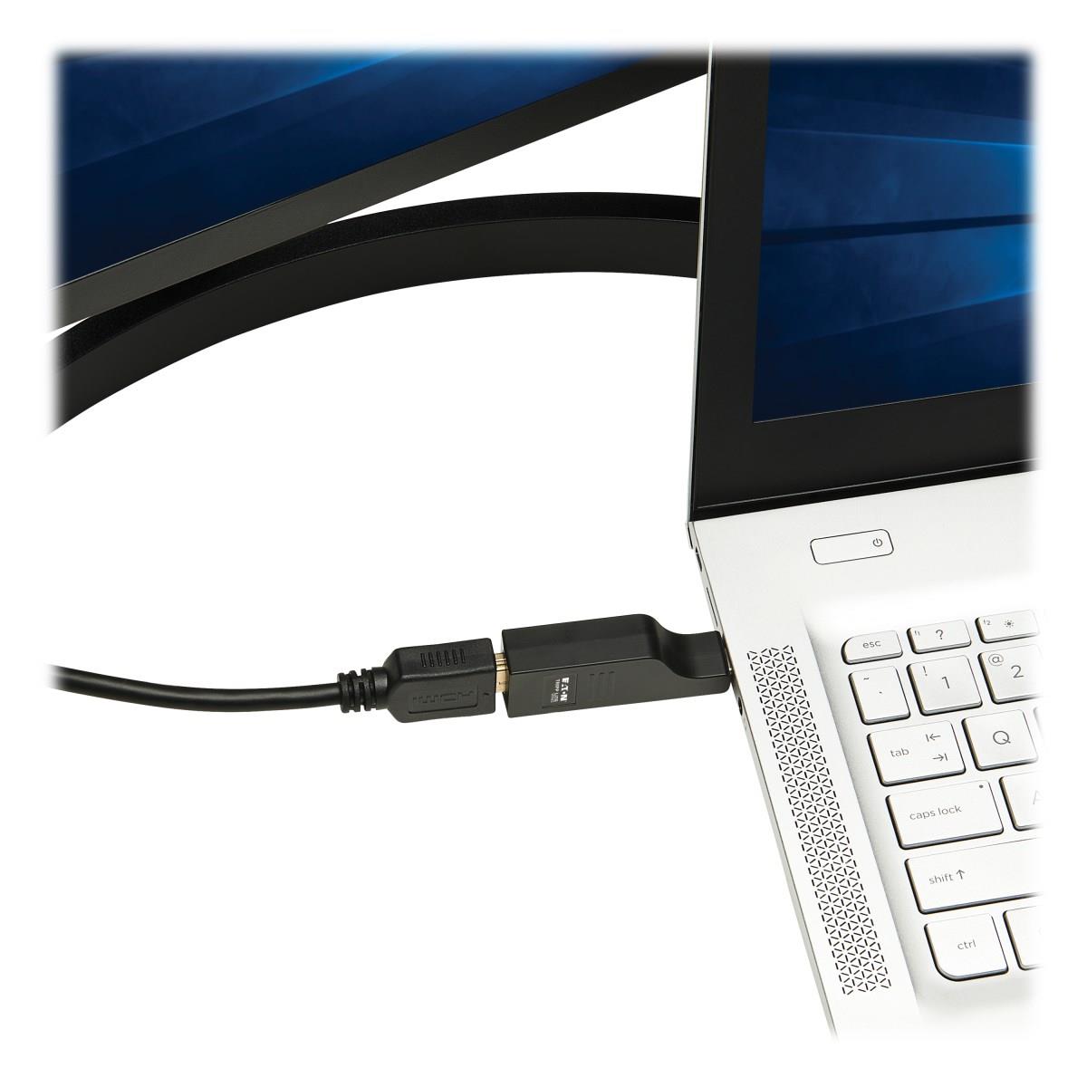 TRIPP LITE USB-C to HDMI Vertical Adapter (M/F) - HDMI, Thunderbolt 3, 4K 60 Hz, 4:4:4, Black