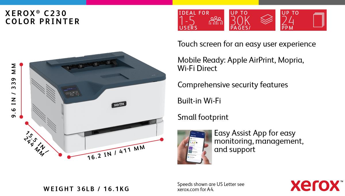 VersaLink C230V_DNI - Colour Printer - Laser - A4 - USB / Ethernet / Wi-Fi