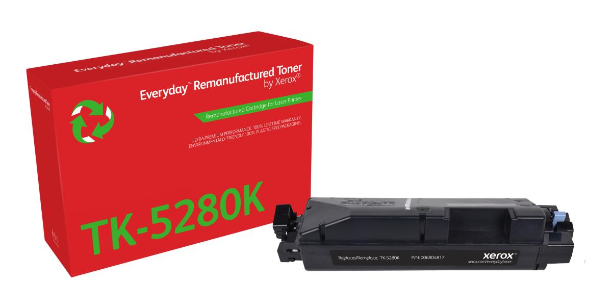 Everyday Remanufactured Compatible Toner Cartridge - Kyocera TK-5280K - Standard Yield - 13000 Pages - Black